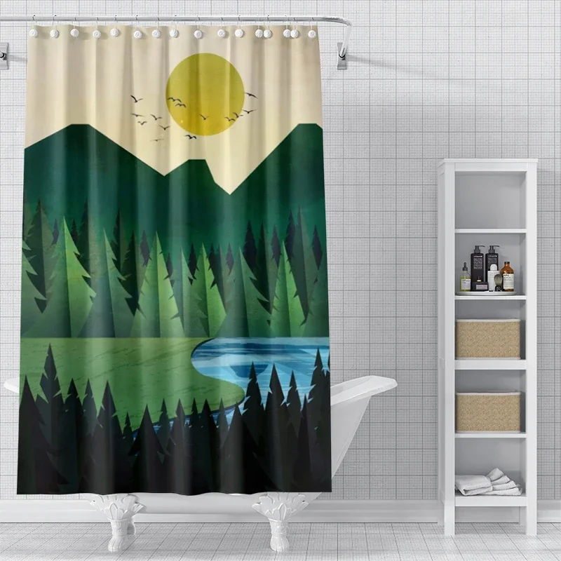 Home shower curtains for bathroom waterproof fabric Modern Nordic style bathroom Curtains shower curtain 180x200 240x180