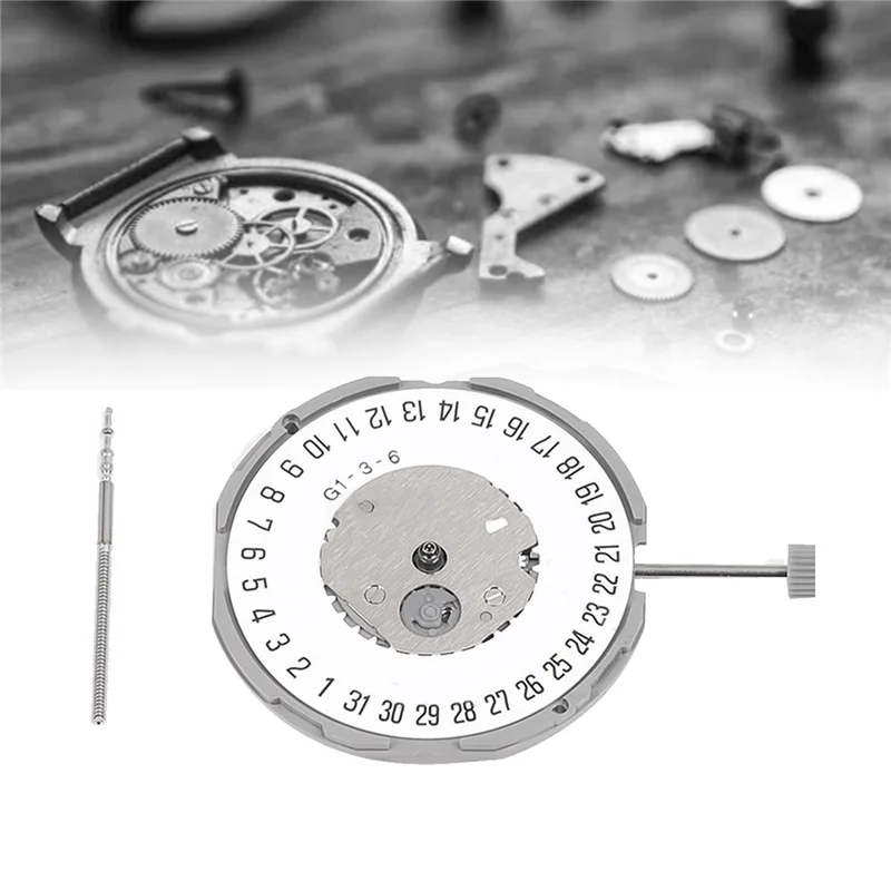 ABZZ-GM10/GM12 Watch Movement GM12 Six-Point Calendar+0Mm Three-Pin High-Precision Mechanical Watch Movement Replacement