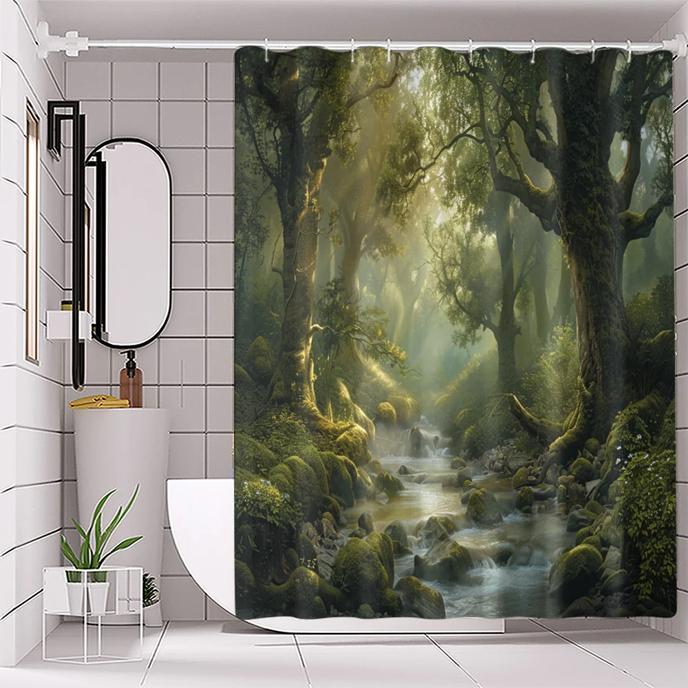 ستارة دش كريك فورست - ديكور حمام على الطراز الطبيعي، مناسبة لأولئك الذين يحبون التصميم على طراز الرعوي والغابات