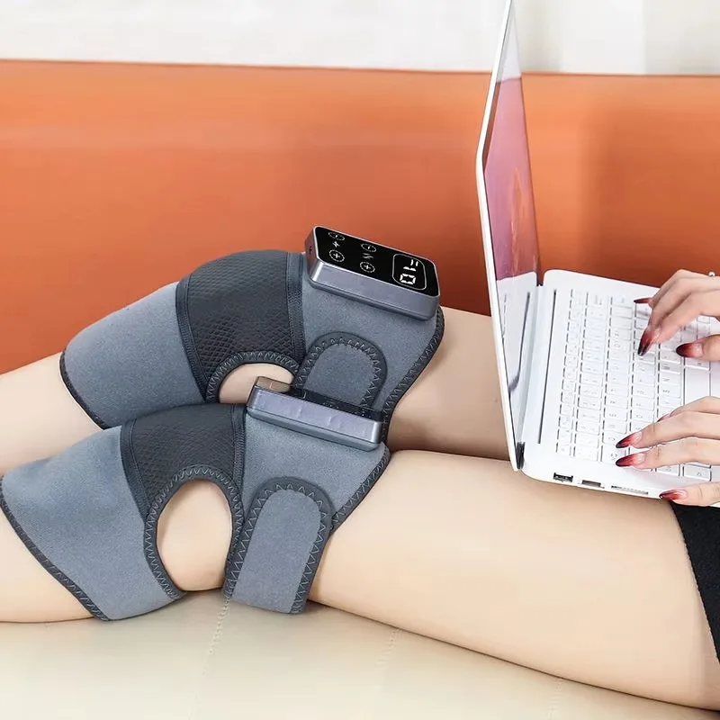 3-In-1 Intelligent Relief Electronic Pulse Heating and Vibration Knee Massager for Blood Circulation and Protection