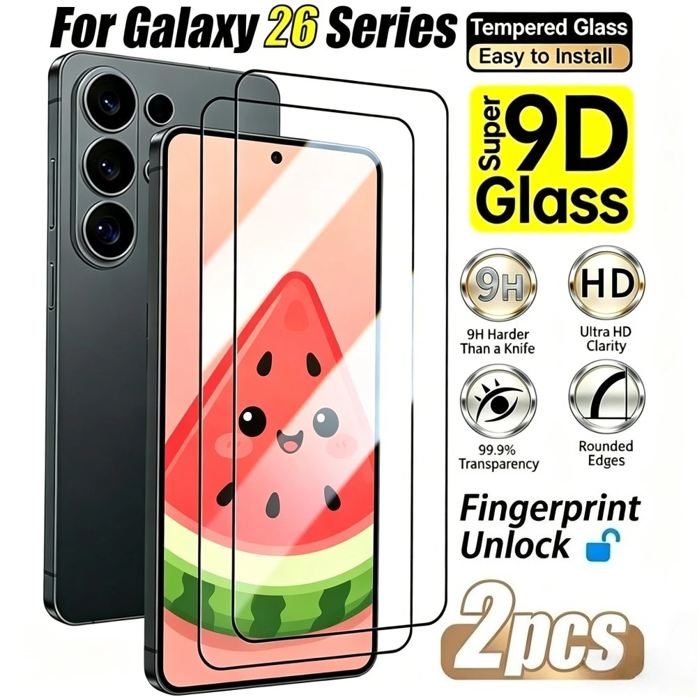 2Pcs Ultra HD Full Screen Protector for Samsung Galaxy S26 S25 S24 Ultra S23 S22 S21 S20 Plus S25 S24 FE Anti-Scratch Glass Film