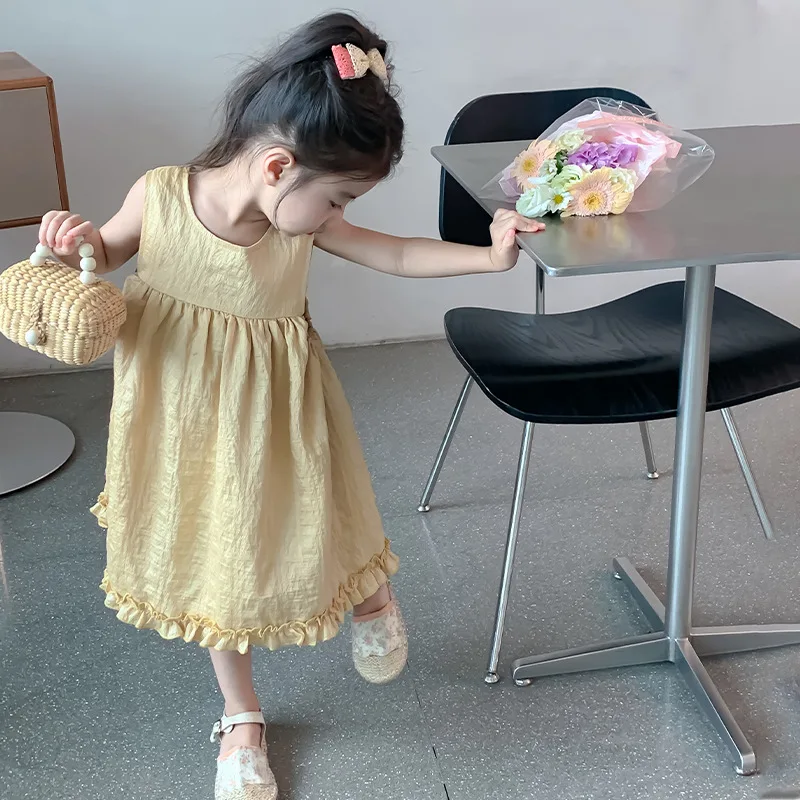 Baby Girl Dress Girls Summer Dresses 2024 New Style Summer Children Dresses Little Girls Net Red Princess Fashion Dress Summer image 4