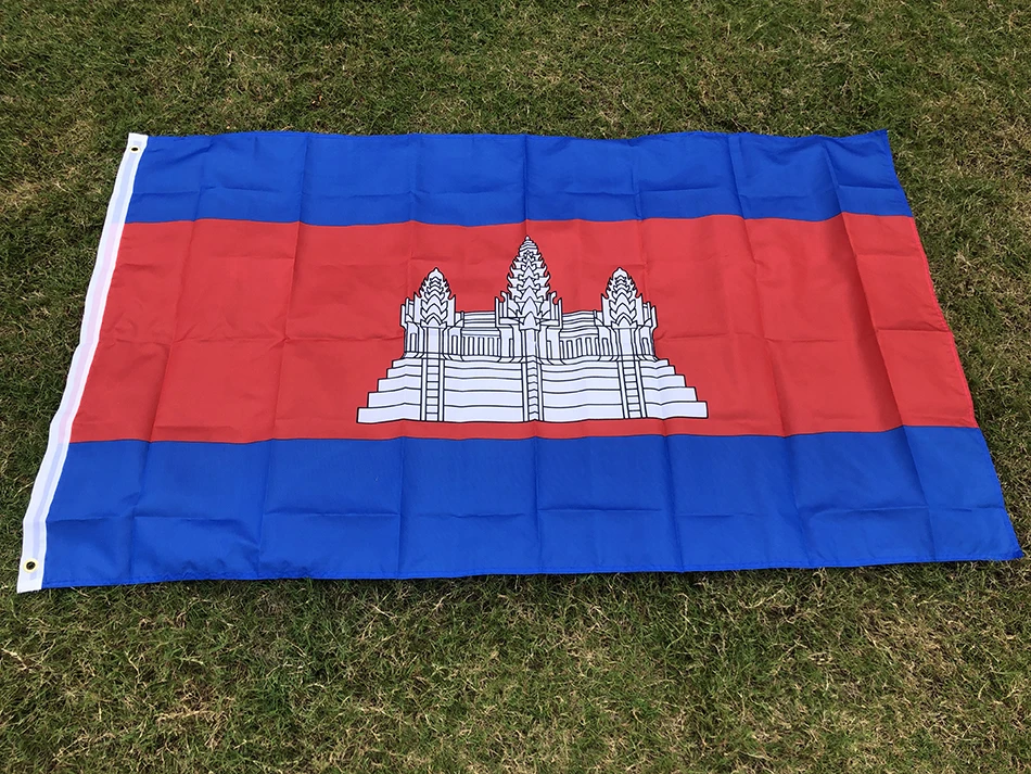 Bandera SKY de Camboya colgante en poliéster exterior para decoración - imagen 4
