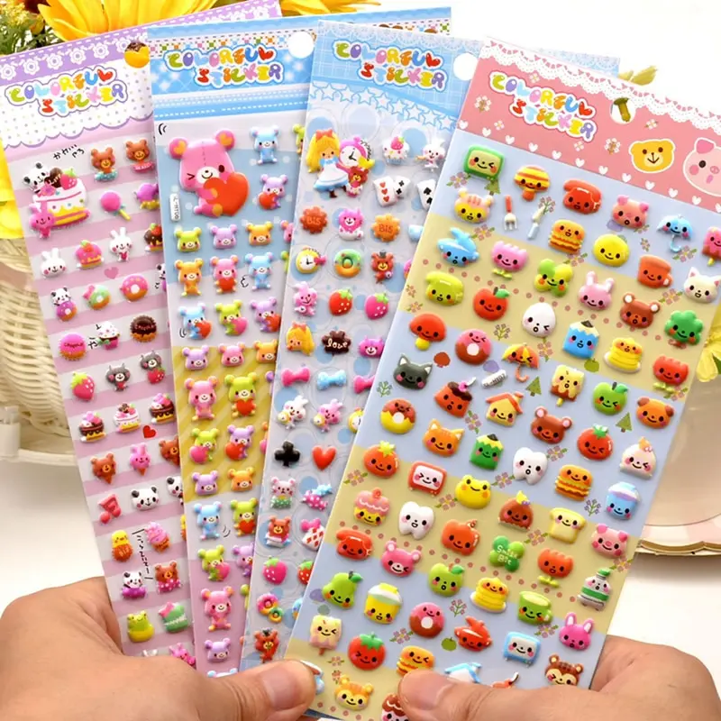 DIY Cute Stickers Scrapbooking Cartoon Animal Foam 3D Bubble Stickers Stationery Sticker for kids Diary Album Stick Label Gift