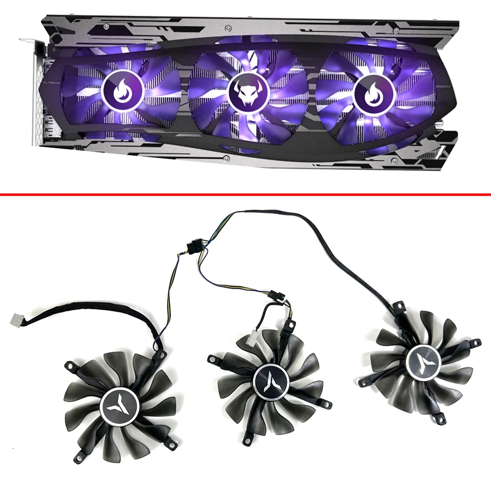 Cooling Fan 3pcs 85mm 4pin For YESTON RTX3060 3060TI RX590 RX6600XT RX6700XT GPU FAN video card fans