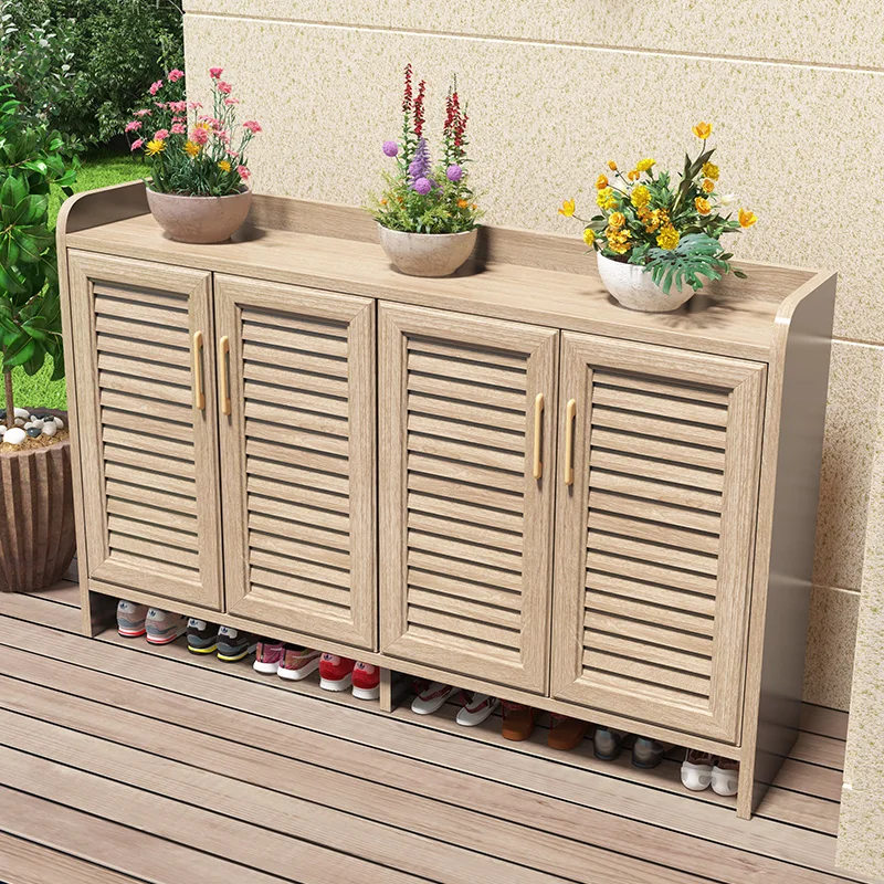 Shoe cabinet Outdoor all-aluminum alloy rain and sun protection Household villa entrance storage and finishing cabinet