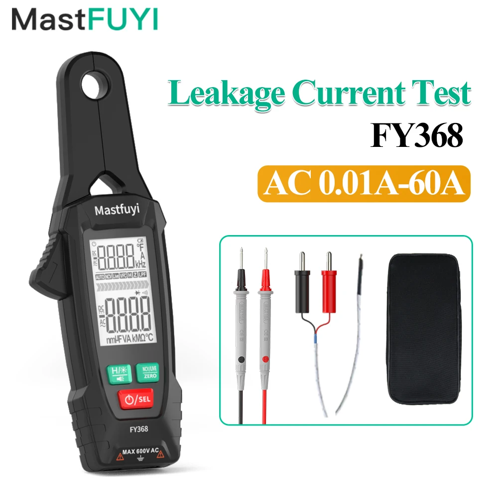 

MASTFUYI Digital Clamp Meter AC 0.01A-60A Auto Range Professional Leakage Current Tester Pliers Ammeter Home Appliance Tools