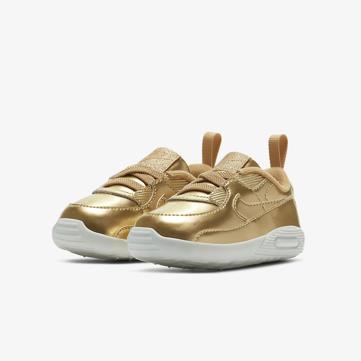 

Nike genuine Air Max 90 SP liquid gold and silver baby's new sports and leisure shoes CV2397-700