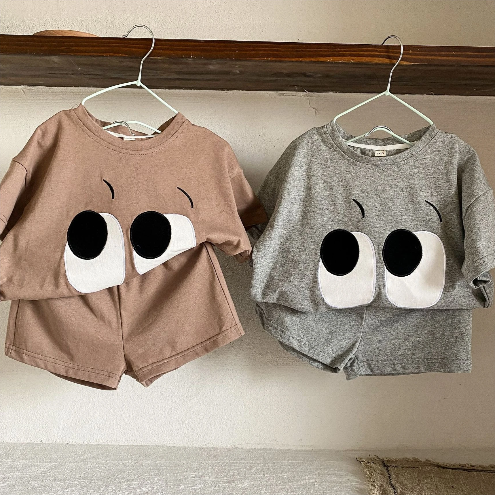 Boys Set 2026 Spring and Summer New Childrens Wear Korean Style Boys and Girls Cartoon Cute Sports Pure Cotton Two-piece Set