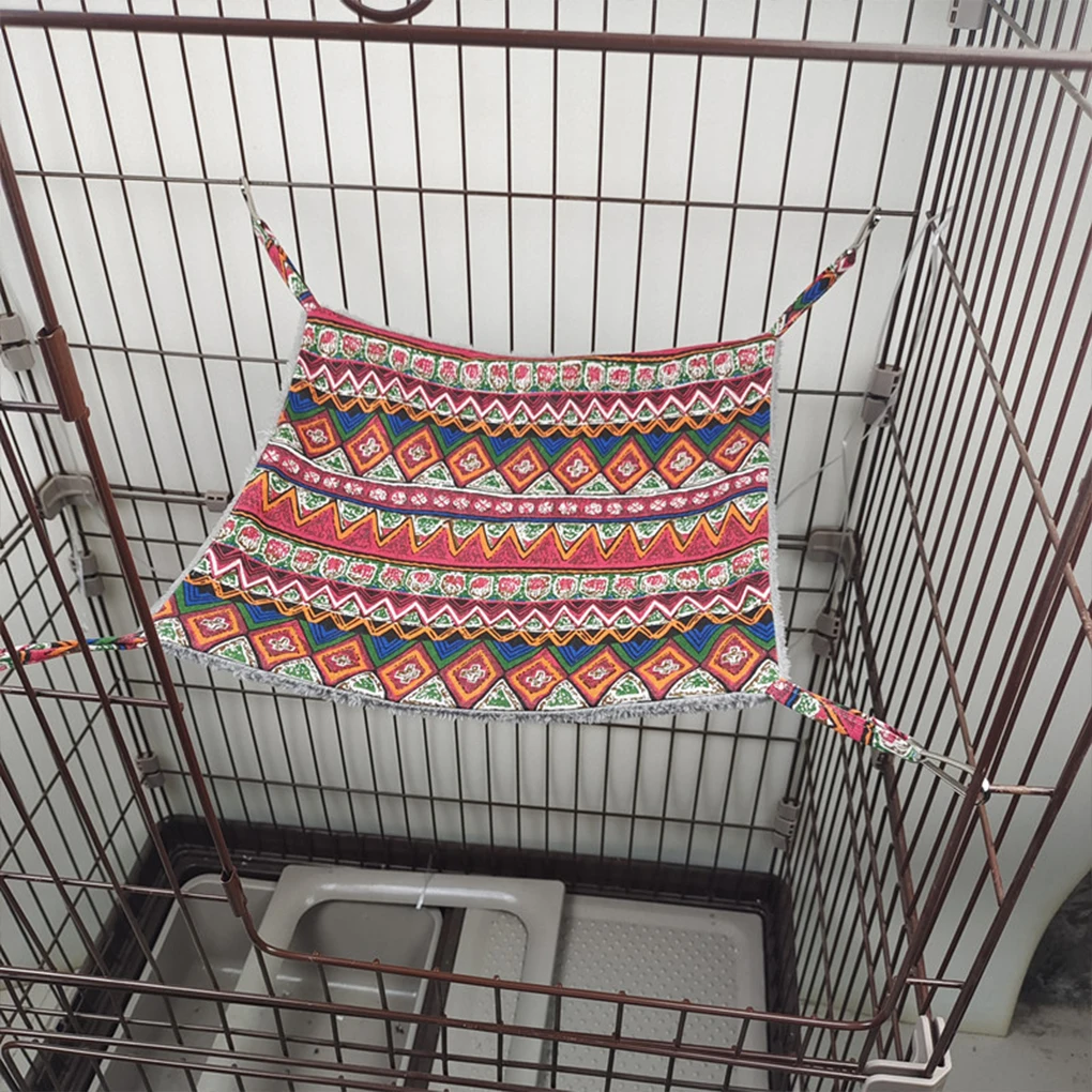 

Легко устанавливаемый гамак для мелких животных, дополнение к любой клетке, 3-слойный, теплый зимний гамак для питомцев