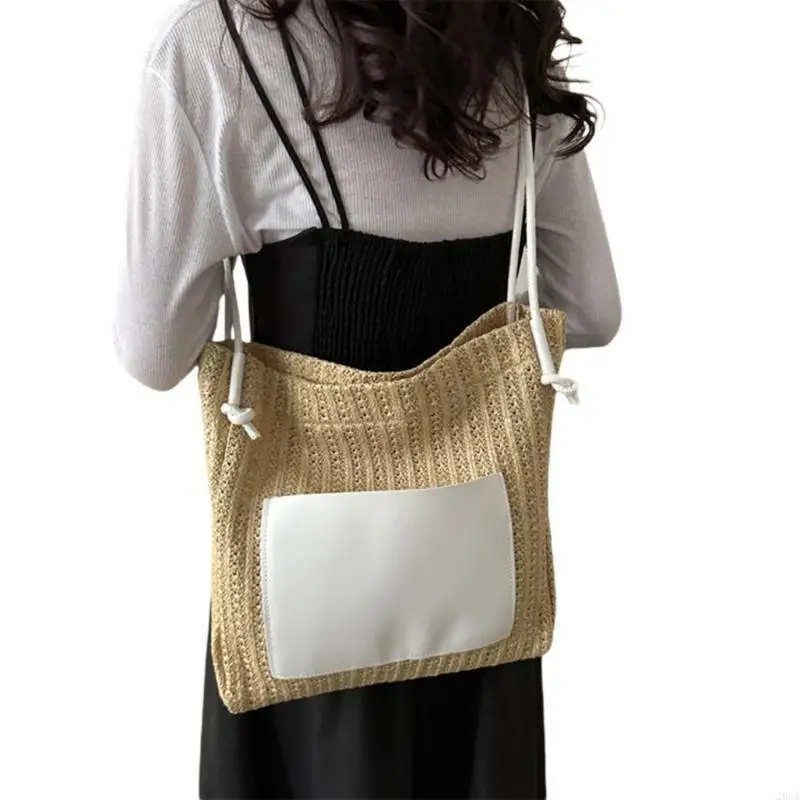 

2023 Новая сумка для ведра сумочка соломенная плетена Сумка модная сумка для плеча пляжная сумка 20CA