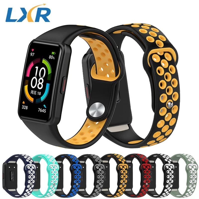 Correa de silicona para Huawei Band 6 7 huawei band6 Pro Smartwatch reemplazo correa pulsera deportiva transpirable Honor Band 6 7 Correa