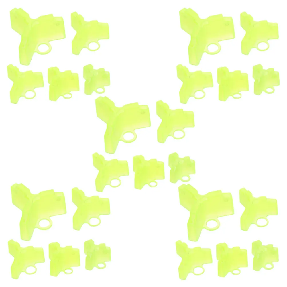 

75pcs Fishing Hook Protectors Safety Covers Yellow Guard Durable Scratch Resistant Portable Triple Structure Gear Protection
