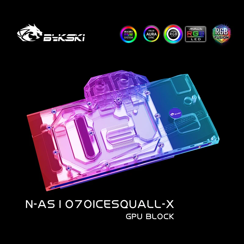 Imagem -04 - Bykski Bloco Aquático para Asus Drive para Jogos e Gtx 1060 Luz Rgb Dupla Cobertura Completa Placa Gráfica Bloco Radiador de Cobre