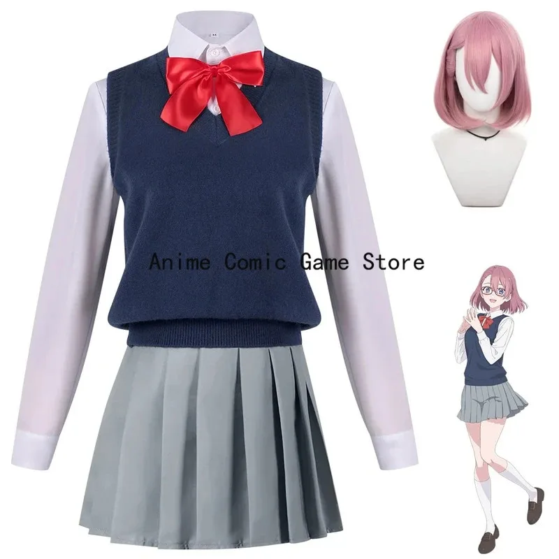 

IN STOCK S-2XL Lilysa Amano Cosplay 2.5 Dimensional Seduction Cosplay School Uniforms Halloween Party Outfits for Women