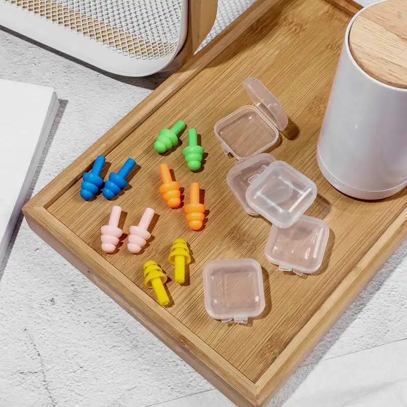 Silicone Noise Cancelling Earplugs Noise Filter Sleep Swimming Waterproof for Sleeping Silicone Ear Plugs