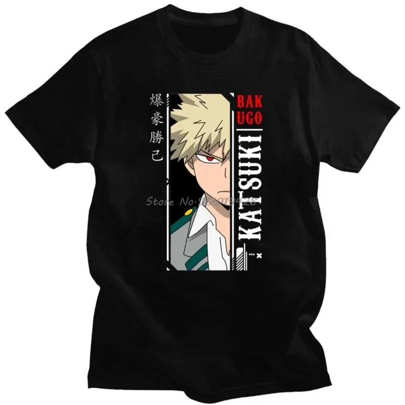 New Fashion Clothes Hot Sale Harajuku Costume Anime My Boku No Hero Academia Katsuki Bakugou Arrival O-neck Casual Funny Tshirt