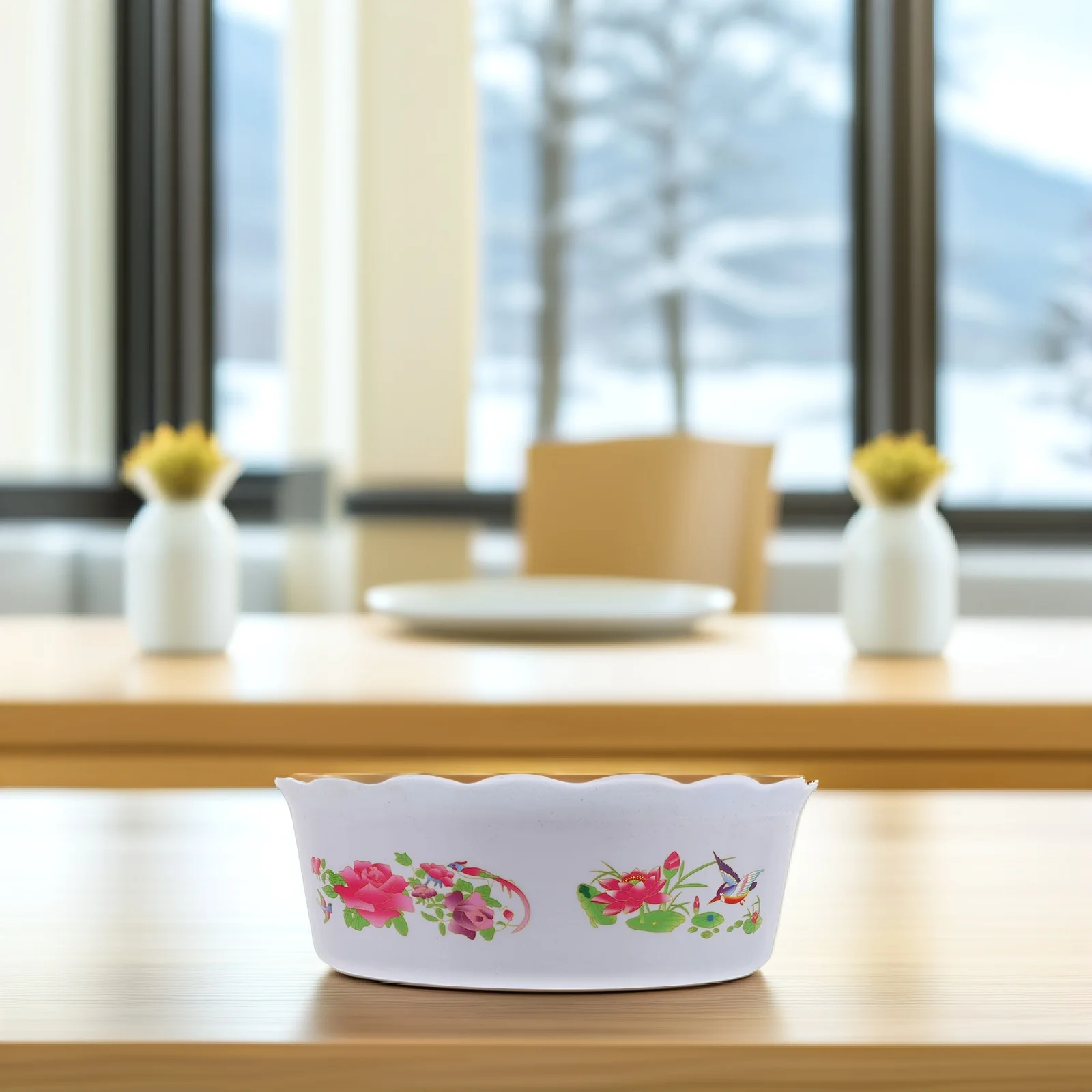 

4 Pcs Print Pot Hydroponic Plant Flower Artificial Plants Indoor Planter Pp Flowers