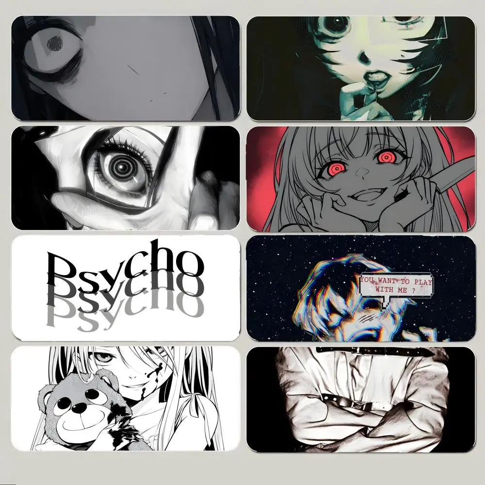 Mysterious Psycho-s Mouse Pad Large Gaming Mousepad with Thick Stitched Edge Non-Slip Desk Mat