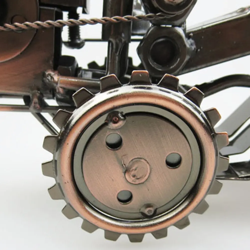 

Handmade Iron Tractor Decorative Sculpture Bronze Color 23x7x15cm Creative Desktop Art Sculpture Perfect for Home Decor Gift