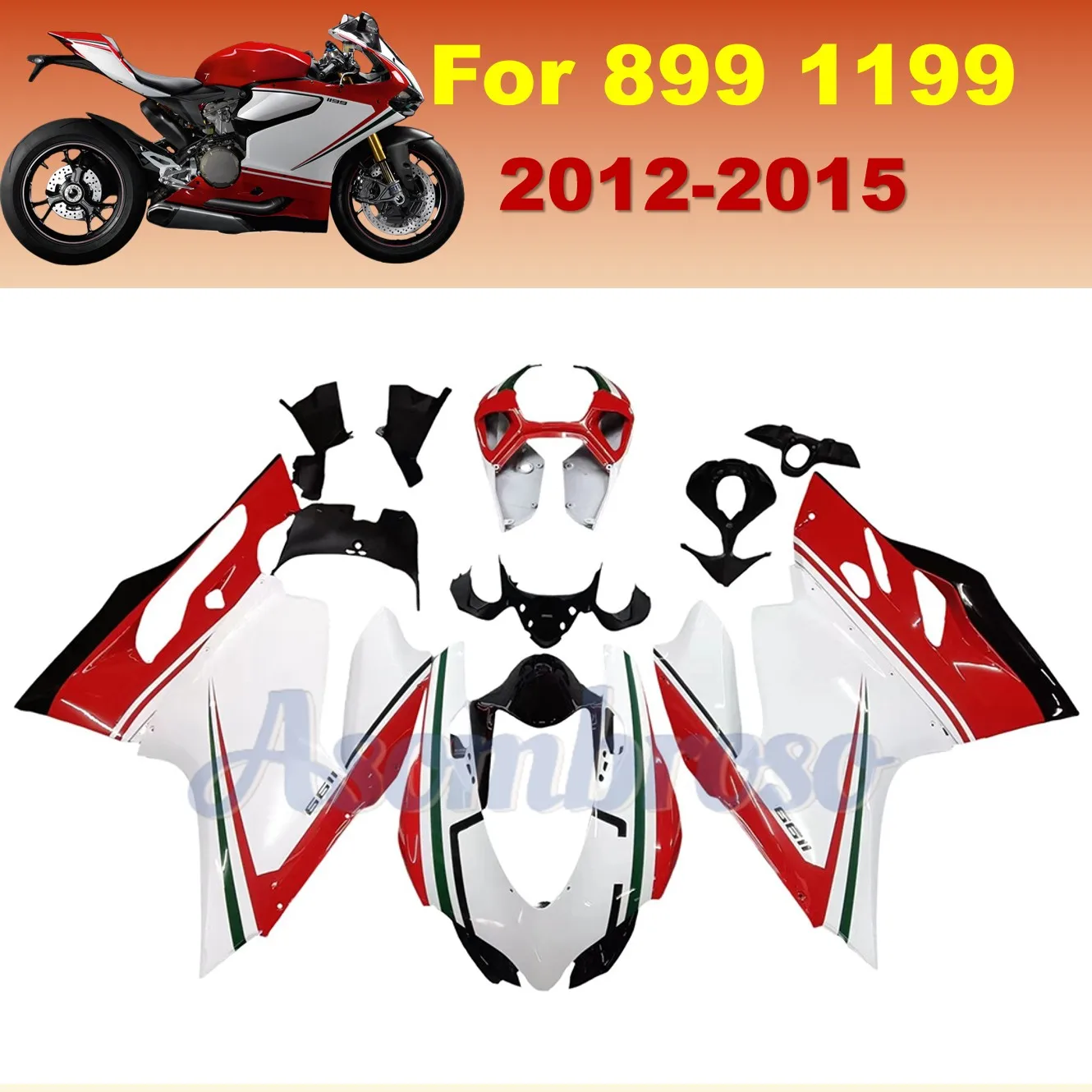 

ABS Fairing Kit Fit For Ducati Panigale 1199 2012-2014 899 2013-2015 Motorbike Bodywork Covers