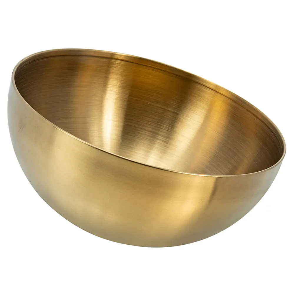 

Stainless Steel Salad Bowl 28cm Golden Mixing Serving Kitchen Food Reusable Household Noodle Fruit Snack Dessert