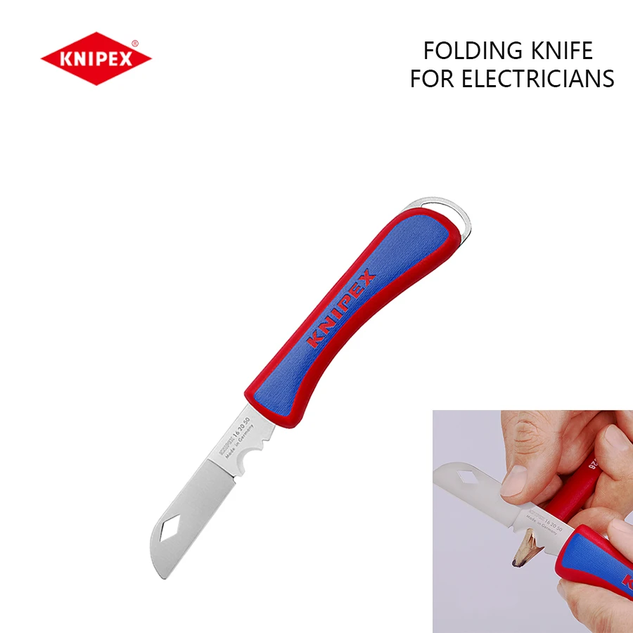 

KNIPEX 162050SB Folding Knife for Electricians Plastic 200 mm Utility Knife