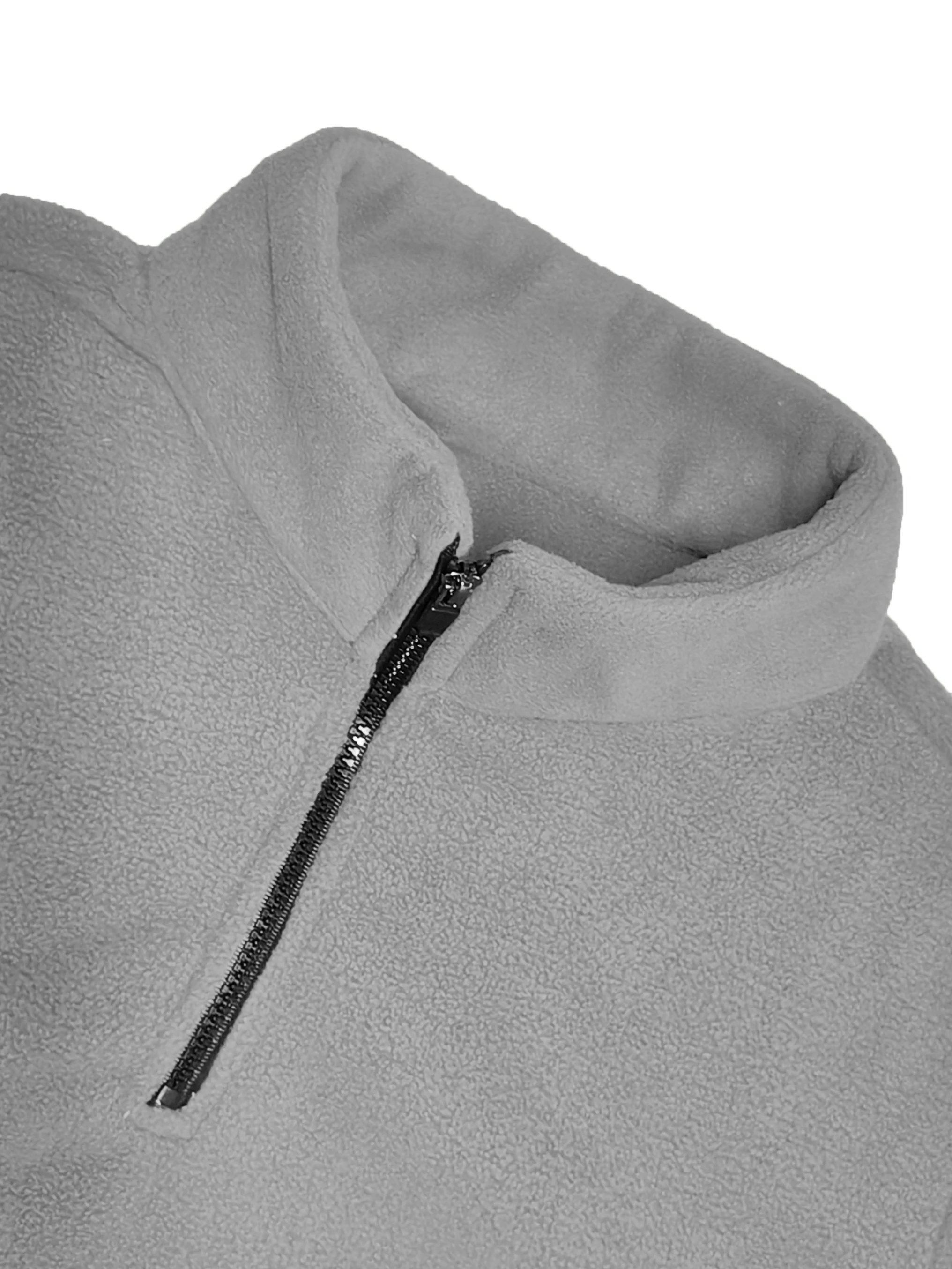 Men\'s autumn and winter new plush long-sleeved pullover zipper sweater
