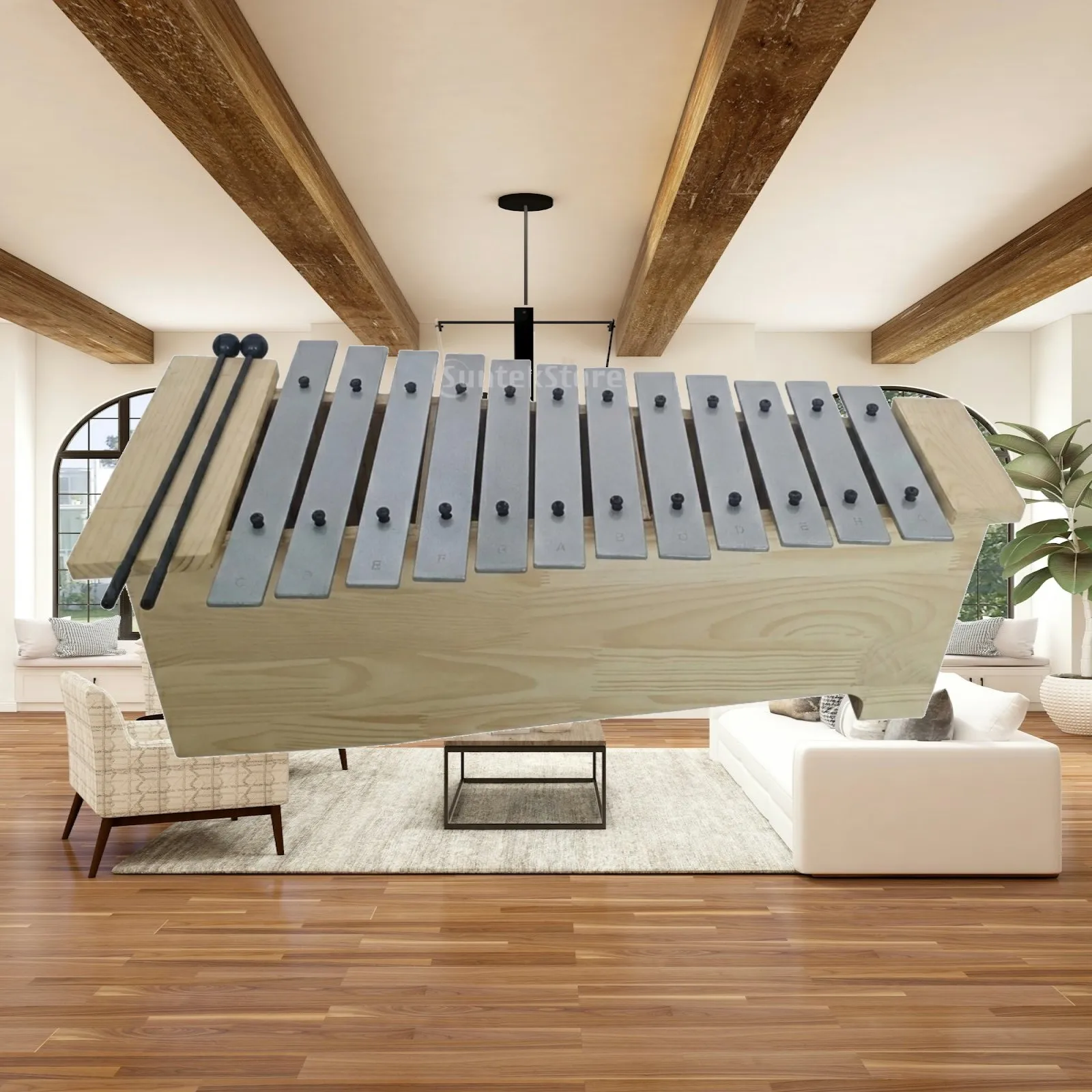 Metallophone Aluminum Glockenspiel Xylophone Resonant Metal Xylophone Precision-Tuned for Students, Classroom, Music Lessons