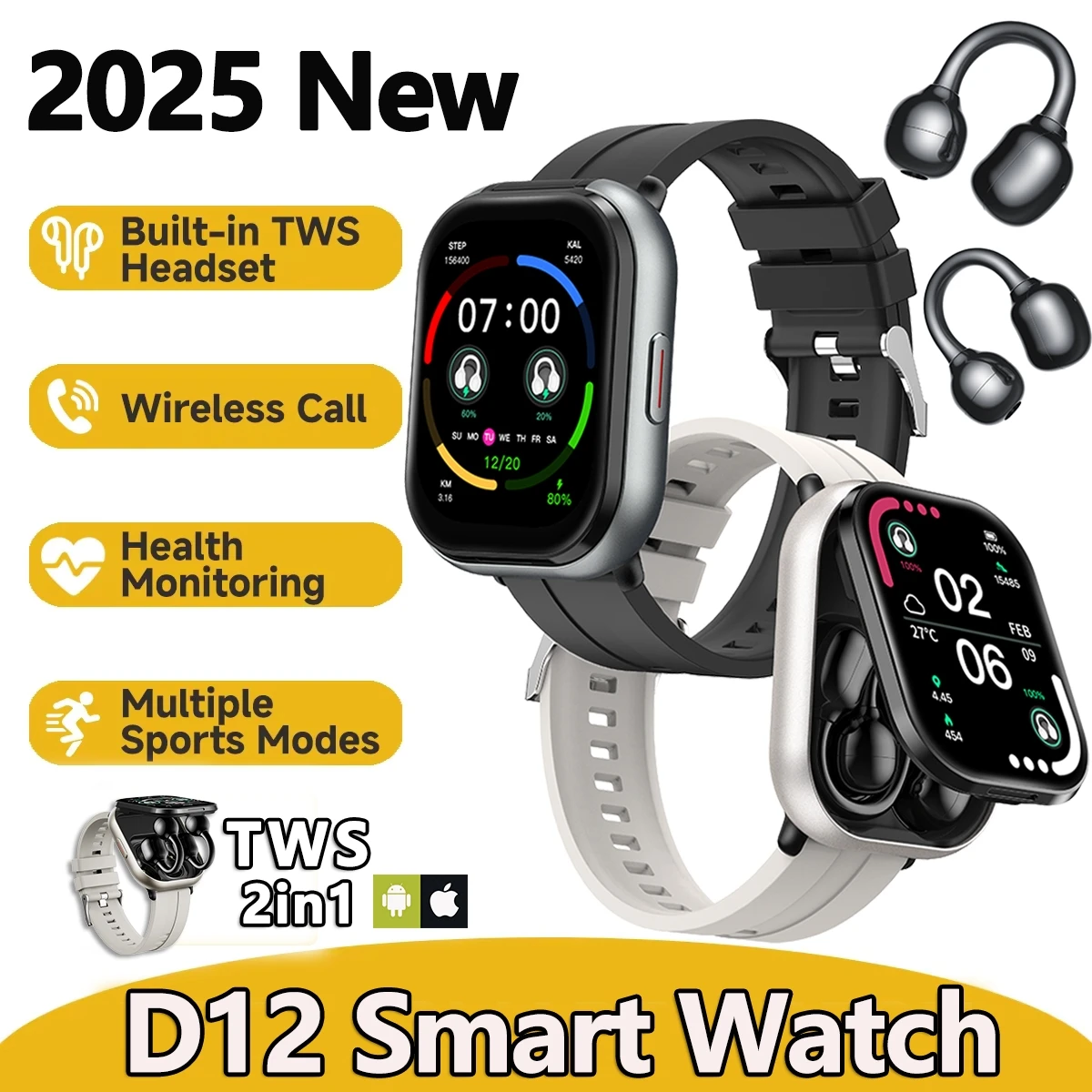 

2025 Новые уличные военные GPS-смарт-часы с 2,01-дюймовым AMOLED-экраном BT Call 178+ Спортивный режим IP68 Водонепроницаемые умные часы для мужчин и женщин