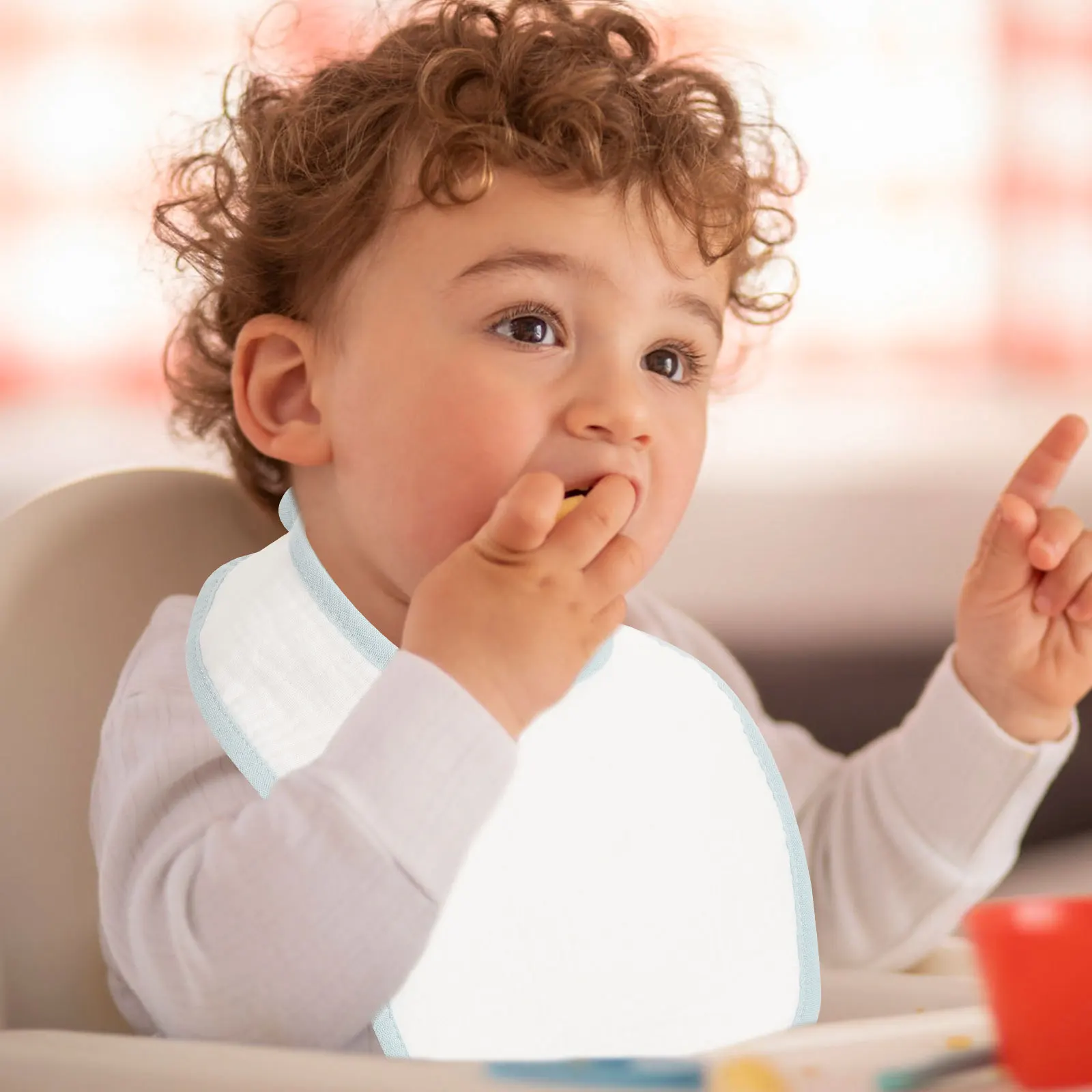 

5 pcs Baby Bibs Infant Toddler Cotton Drooling Teething Feeding Bib Reusable Washable Soft Saliva Proof For Newborn Boys Girls