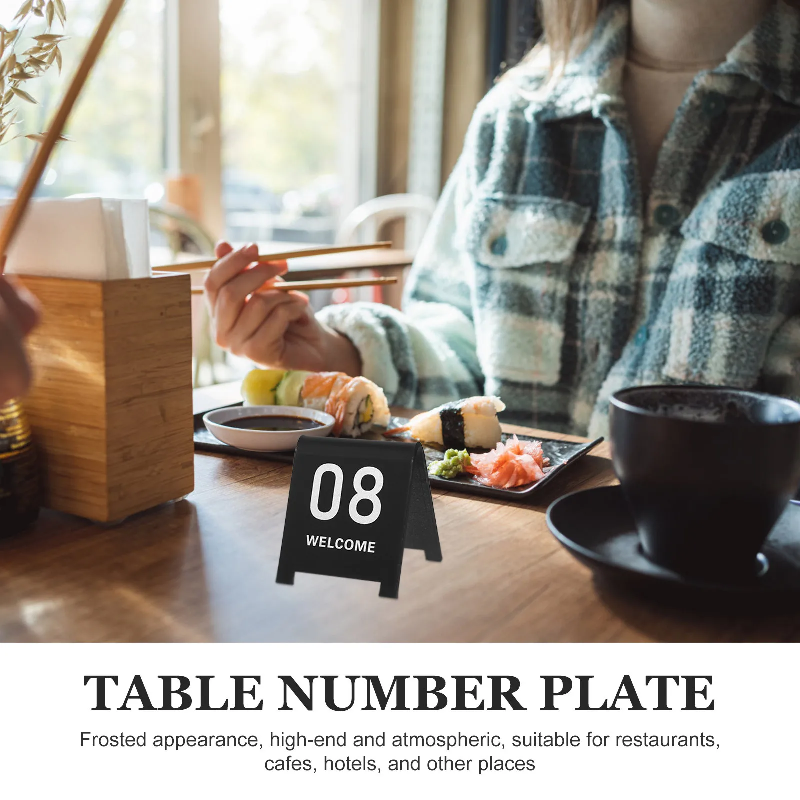 

10Pcs Acrylic Number Markers Reusable V Shaped Tent Table Numbers for Restaurant Wedding Banquet Desktop Table Signs