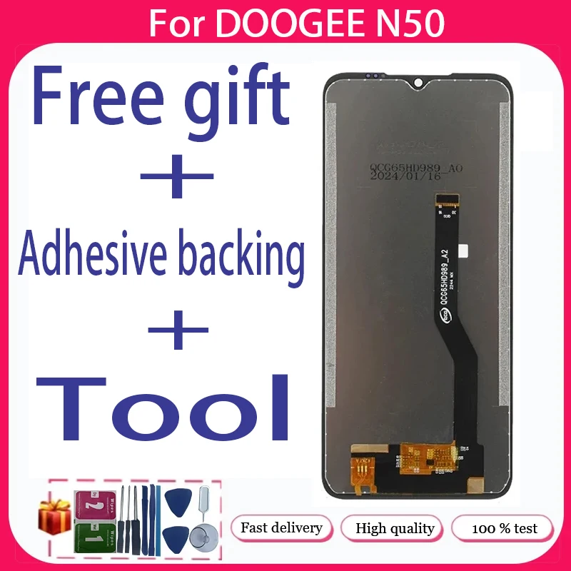 

For DOOGEE N50 N50 Pro N50S+ LCD Display + Touch Screen+Free adhesive backing+Tool