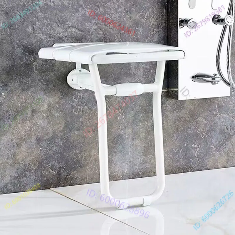 

MR Wall Mounted Bath Stool Stainless Steel PVC Plastic Bathroom Wall Foldable Bench F olding Shower Chair Shower F olding Seat