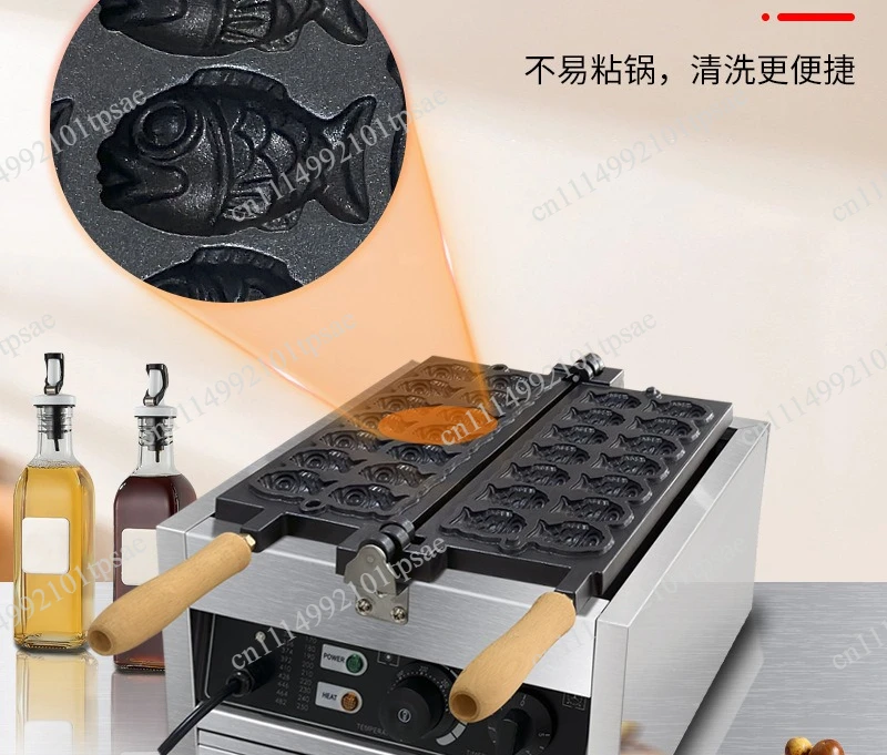 Electric fish ice maker ice cream Chicken rolls machine waffles Chicken rolls baking waffles machine