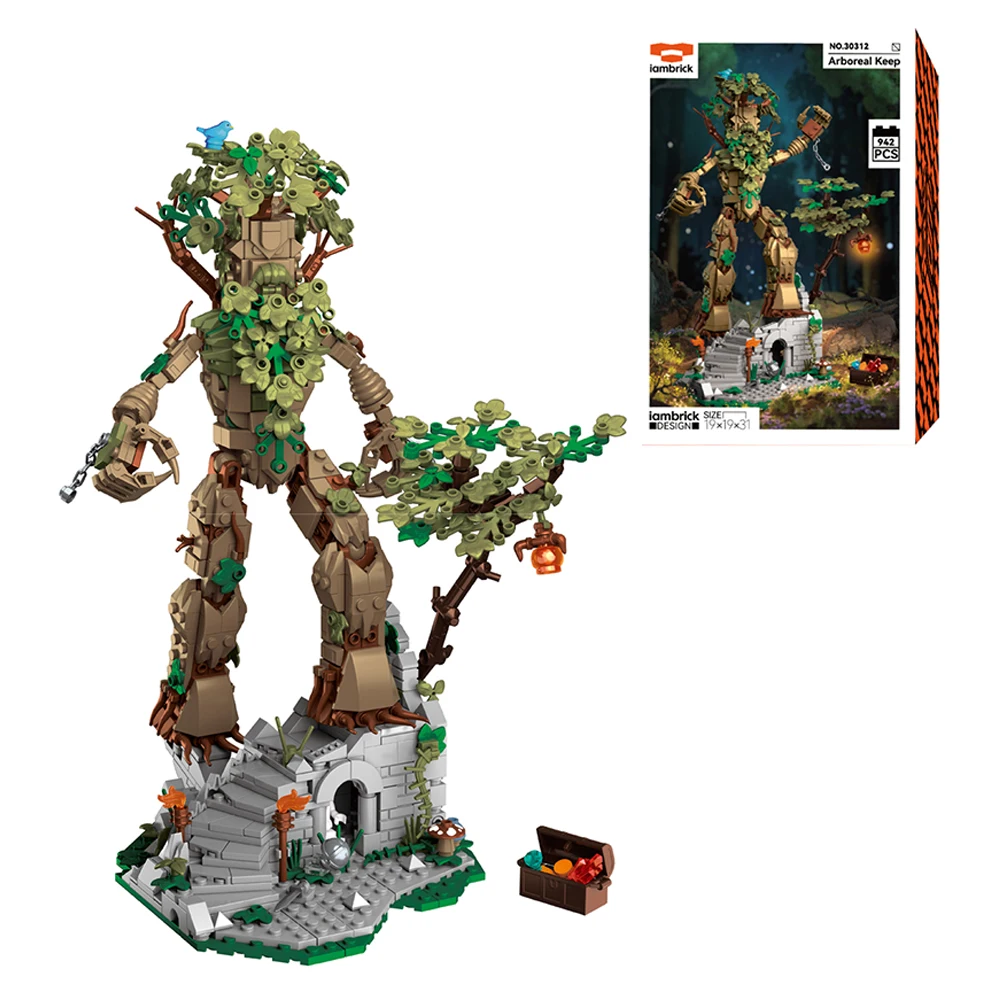 木製人形人形木登りキープビルディングセットクラシック映画をテーマにしたミニ粒子ブロック組み立ておもちゃ子供用ハロウィンDIYギフト