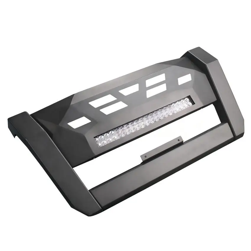 -For Heavy-Duty Iron Racing Bumper with LED Lights Anti-Collision Bull Bar for Ford F150, Tacoma & Tundra%