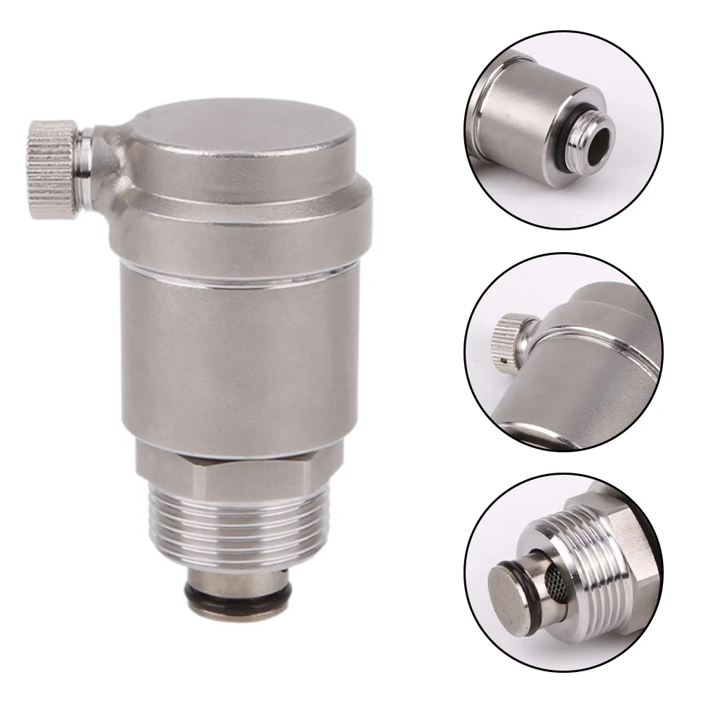 1Pc Stainless Steel Automatic Valve DN15 G1/2 Air Release For Solar Water Heater Pipeline Plumbing Fittings Accessories