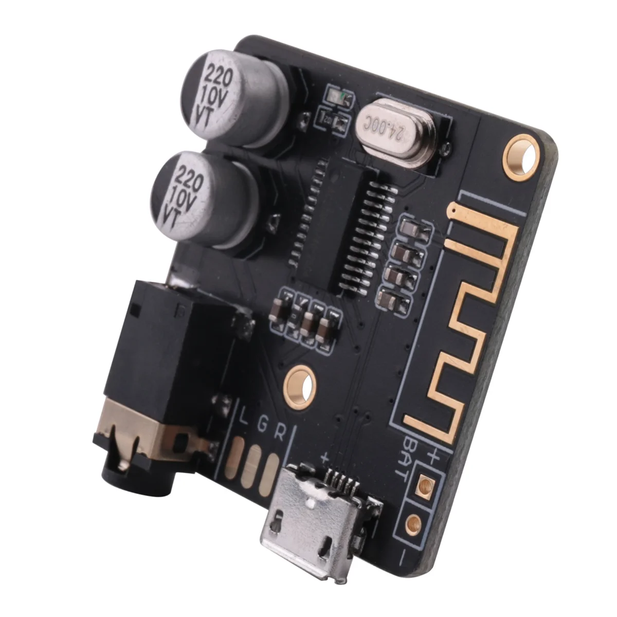 BT5.0 Audio MP3 Bluetooth Audio Decoder Board Lossless Car Speaker Audio Amplifier Board DIY Audio Receiver Black