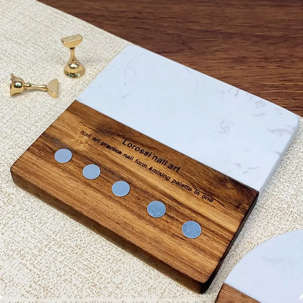 

Магнитный держатель для ногтей с квадратным/круглым основанием, многоразовый, на 5 ногтей, подставка для демонстрации, съемный, с сильным магнитом