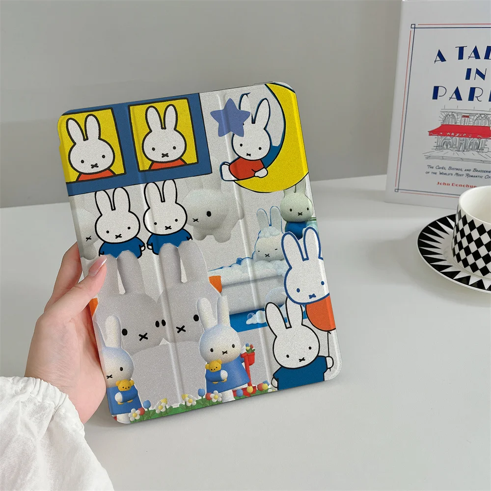 

Kawaii Tablet Case for iPad Pro 2024 Air 11 2025 iPad 10th With Pen Holder Air 10.9 Ipad 7 8 9 10.2 5 6 9.7 inch Air3 10.5 mini