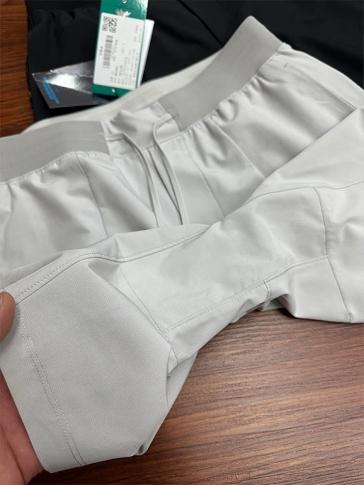 Celana Lari Pria Ringan Qui Dry, Celana Kasual Lima Perempat, Model Lurus, Bernapas, Sejuk, untuk Aktivitas Luar Ruangan Musim Panas