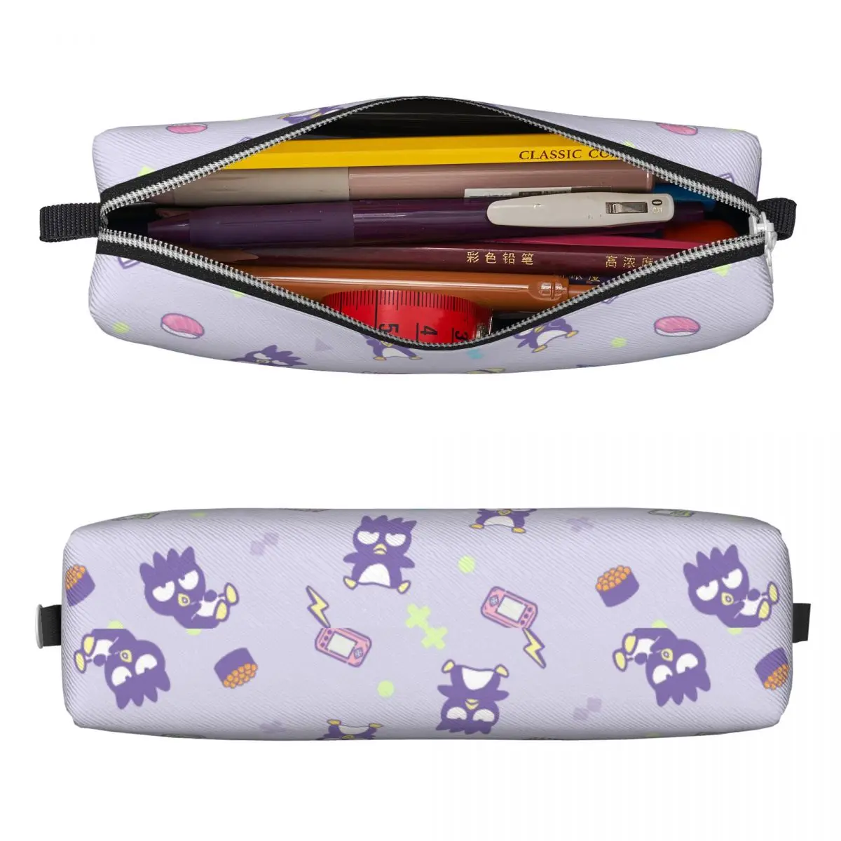 Classic Sanrio Badtz Maru Pencil Case Badtz-Maru Pencilcases Pen for Student Big Capacity Bag Office Zipper Stationery