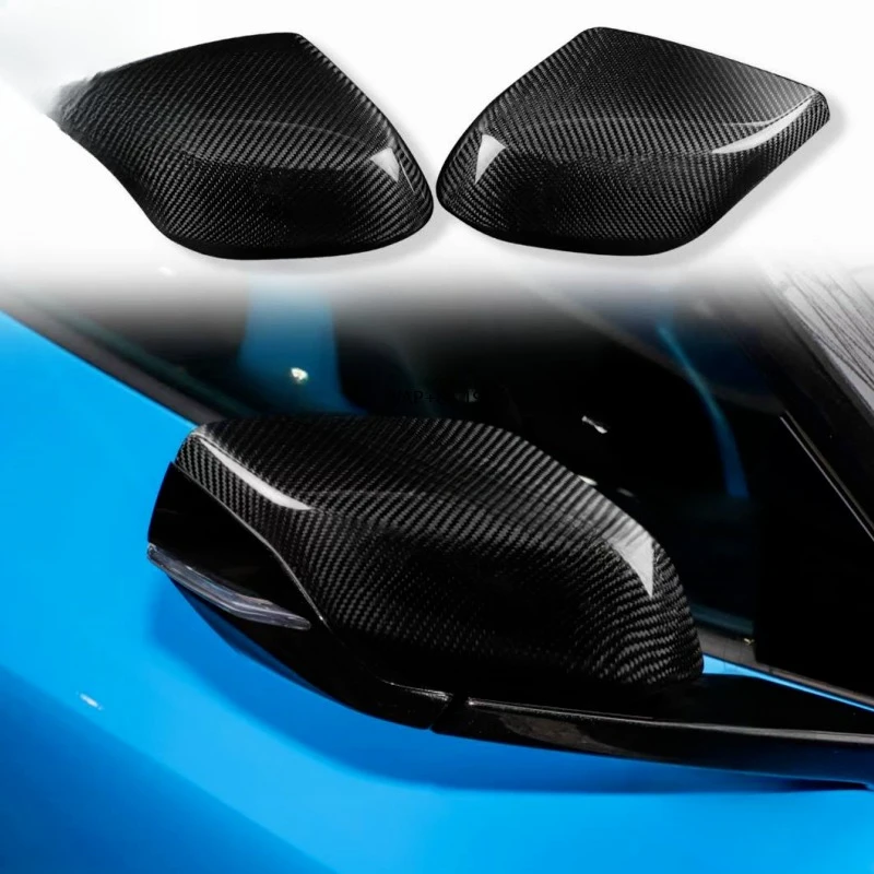 

New Arrival Carbon Fiber Replacement Rearview Mirror Covers For C8 Corvette Side Mirror Caps Auto Tuning Accessories