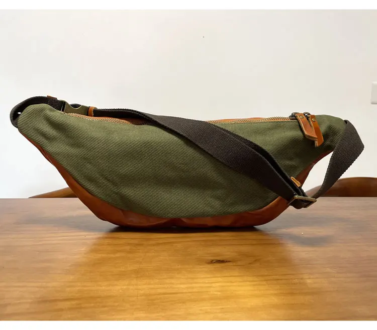 패션 베지터블 태닝 소가죽 남성용 대형 가슴 가방 천연 가죽 숄더백 아웃도어 캐주얼 여행 오토바이 크로스백