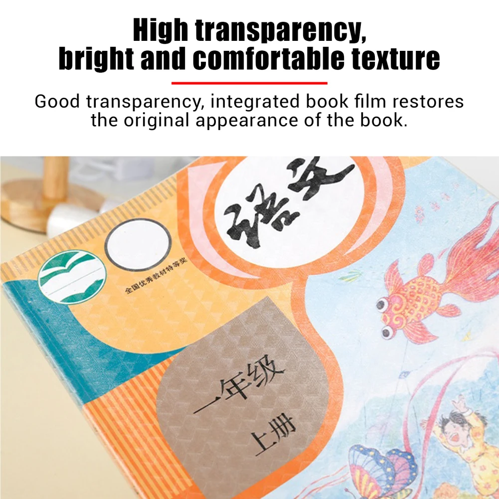 Rotolo di carta a contatto trasparente per libri protezione trasparente per copertine di libri fodera protettiva autoadesiva trasparente per libri di testo di Paperbacks