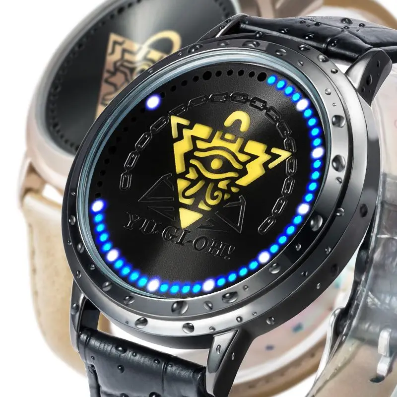 Game King Anime Luminous Watch Millennium Building Block Muto Game LED Touch Screen Waterproof Watches