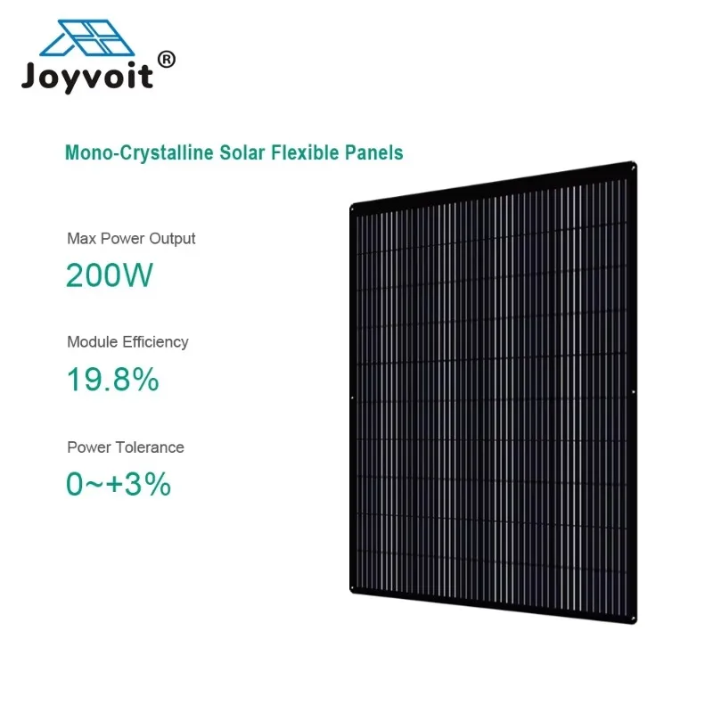 Easily Expandable Solar Flexible Panels 200W Monocrystalline Solar Cell Lightweight Flexible Panel For Home Balcony Travel RV