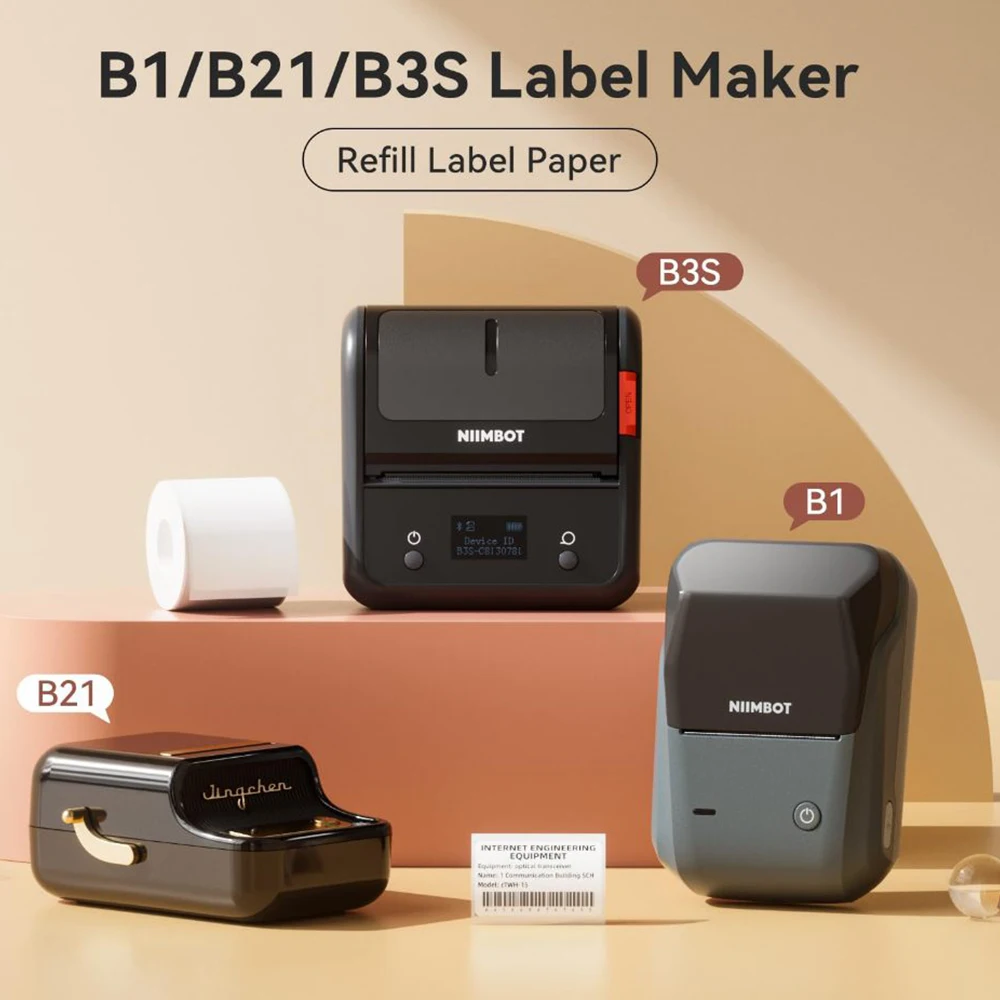 NiiMBOT White Label Paper Waterproof Self-adhesive Label Paper For B1 B21 Mini Label Printer Price Tag Office Label Maker UV