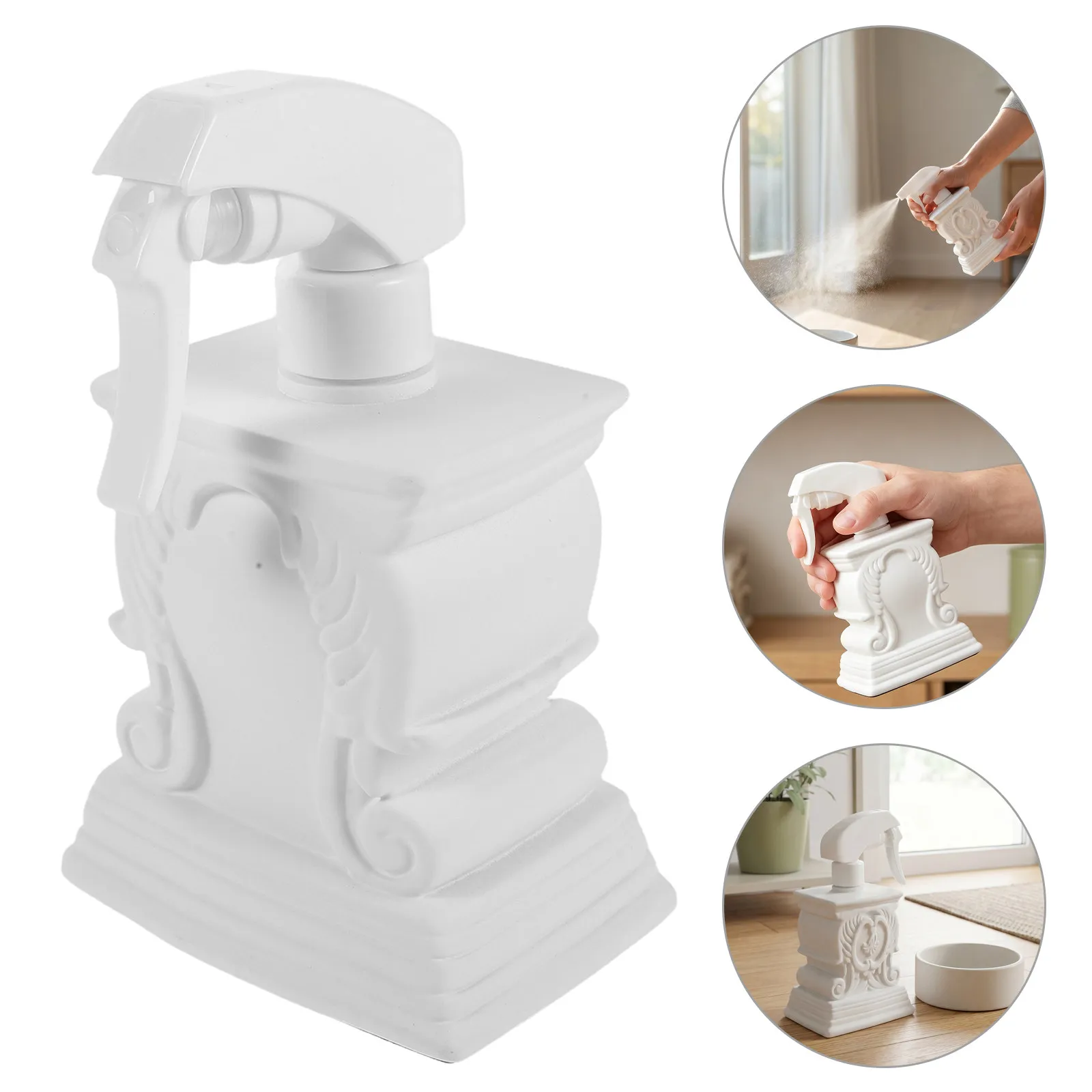 Plastic Household Spray Bottle Embossed Design 400Ml Cleaning Sprayer for Pet Homes Dilution Mark Mist Sprayer Multi Purpose